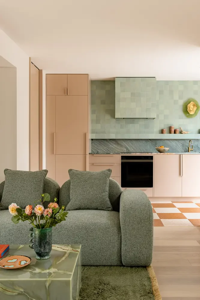 living area in papi apartment