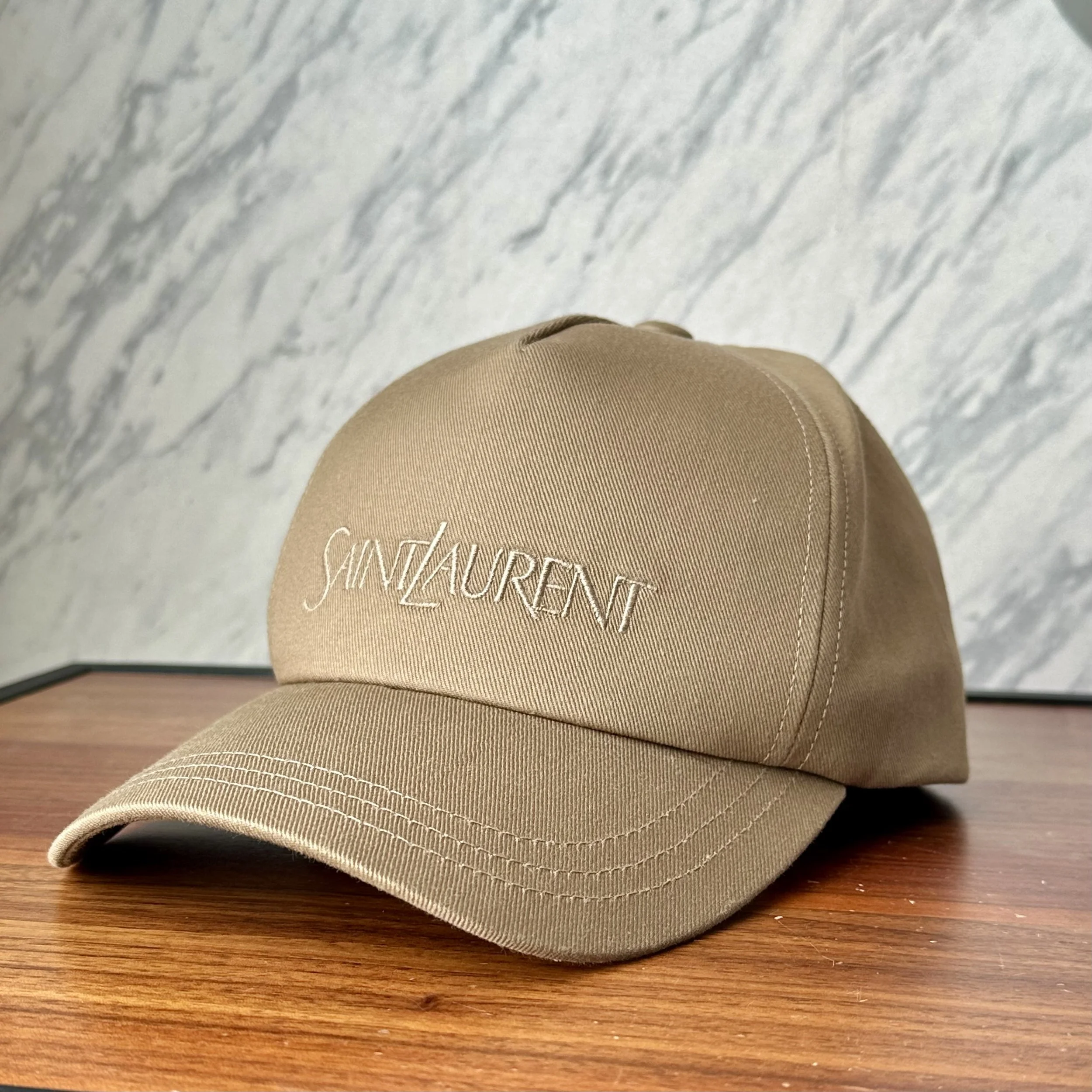 YSL Saint Laurent 駝色棒球帽