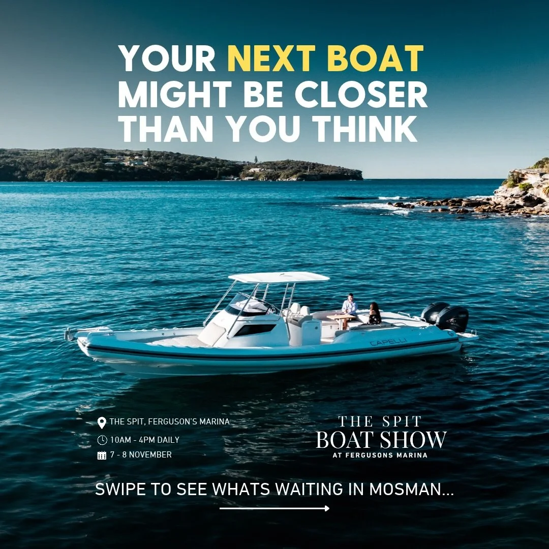 Looking for your next boat? Start with 40+ of them.

The Spit Boat Show gives you the chance to explore more than 40 boats side by side and on the water, presented by hosts @eyachts_ @shortmarine and @boatingsyndicationaustralia.

📍 Fergusons Marina