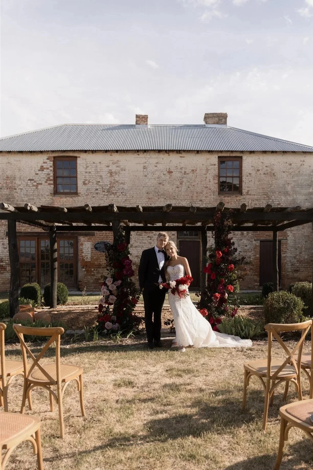 outdoor awning with dining table