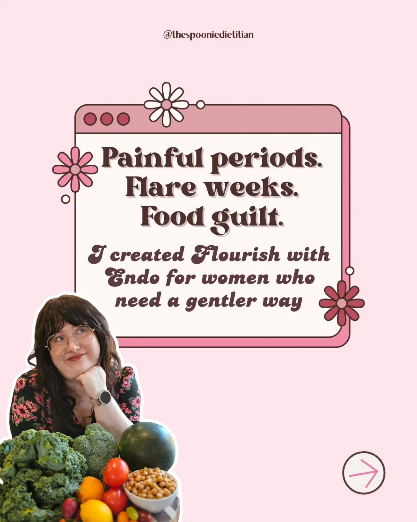 Painful periods. Flare weeks. Food guilt.
I created Flourish with Endo to help women find tools, support, and food freedom 💛
I know what it’s like to feel trapped by your own body, your meals, and flare weeks. That’s why I built this pr