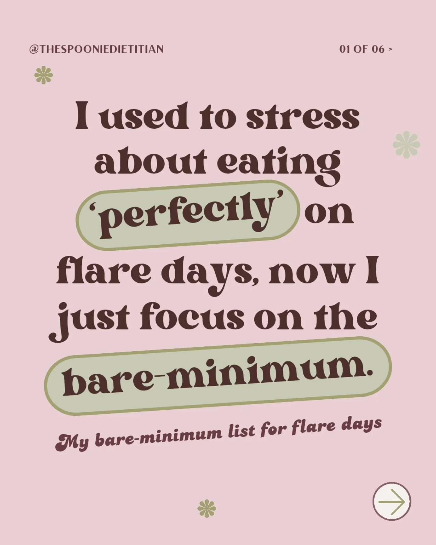 I used to stress about eating 'perfectly' on flare days. Now? I stick to the bare minimum, and honestly, I feel better for it.

Flare days are for gentle nutrition and kindness, not chasing perfection. 

If you need a gentle reminder for your next fl