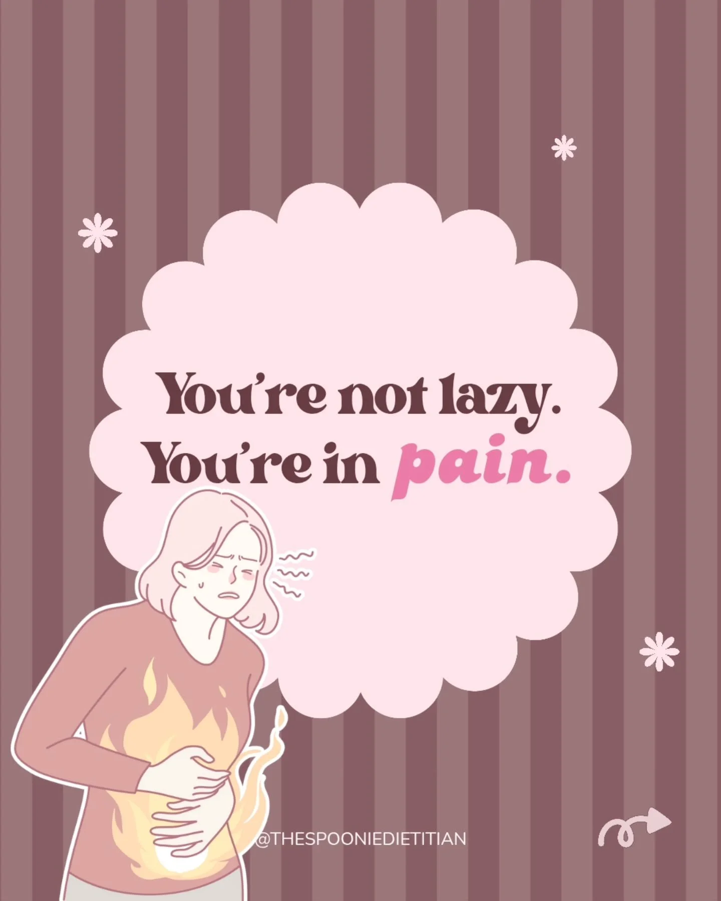 You&rsquo;re not lazy.
You&rsquo;re not dramatic.
You&rsquo;re not failing at being &ldquo;disciplined.&rdquo;

Pain changes appetite, digestion and energy regulation.
So of course eating feels harder during a flare.

On hard days, the goal isn&rsquo