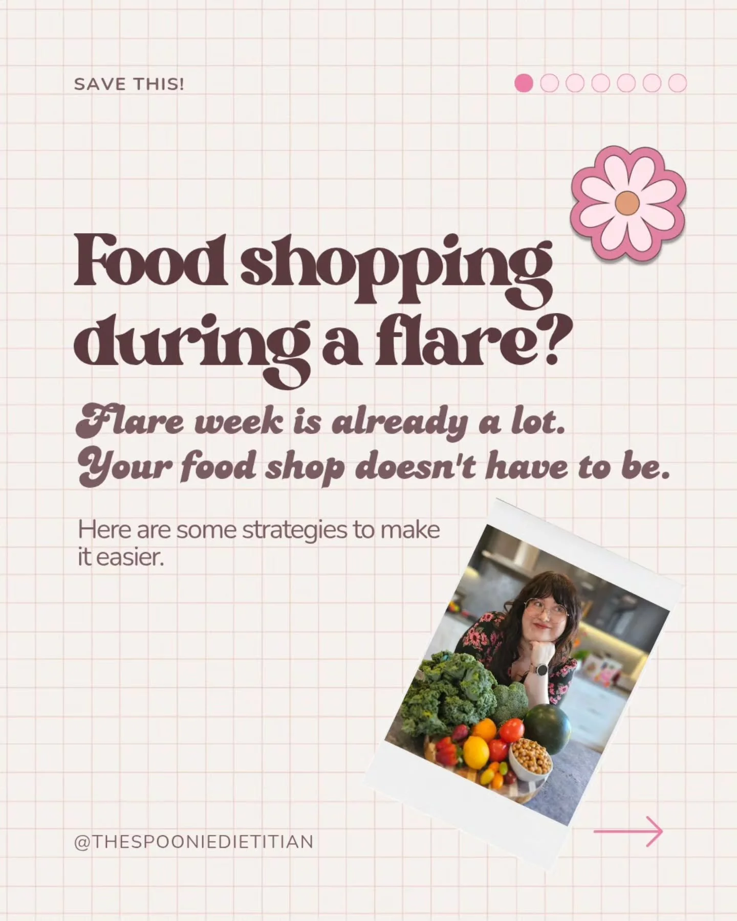 The last thing you need during a flare week is a draining trip to the supermarket.

Here are some strategies to make your food shop a little easier, whether you shop online or in-store.

The focus during a flare week is ease. Think about what's actua