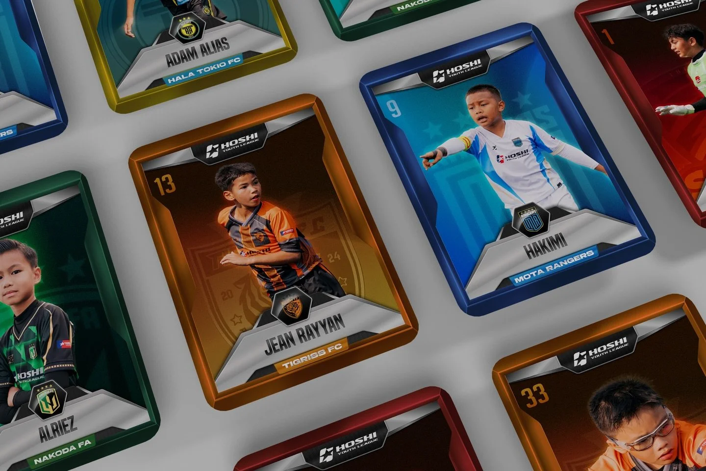 From the field to the card. 🃏⚽
Hoshi Youth League Trading Cards
Collect &bull; Trade &bull; Be inspired

@hoshiyouthleague x @cardslah x @esportslah 🤝