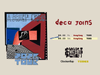 Graphic poster with abstract and typographic elements, promoting a show with Decca Joins and TIDES, scheduled for May 22 and 23 in Hong Kong, featuring the bands Clockenflap and TIDES.