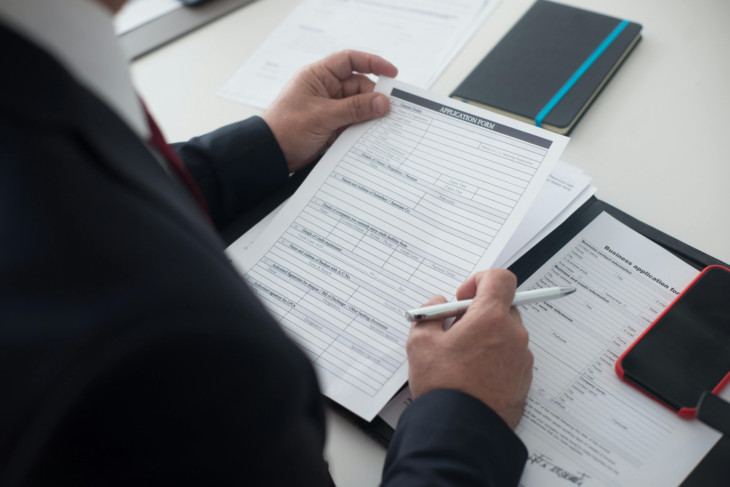 Migration agent preparing a visa application
