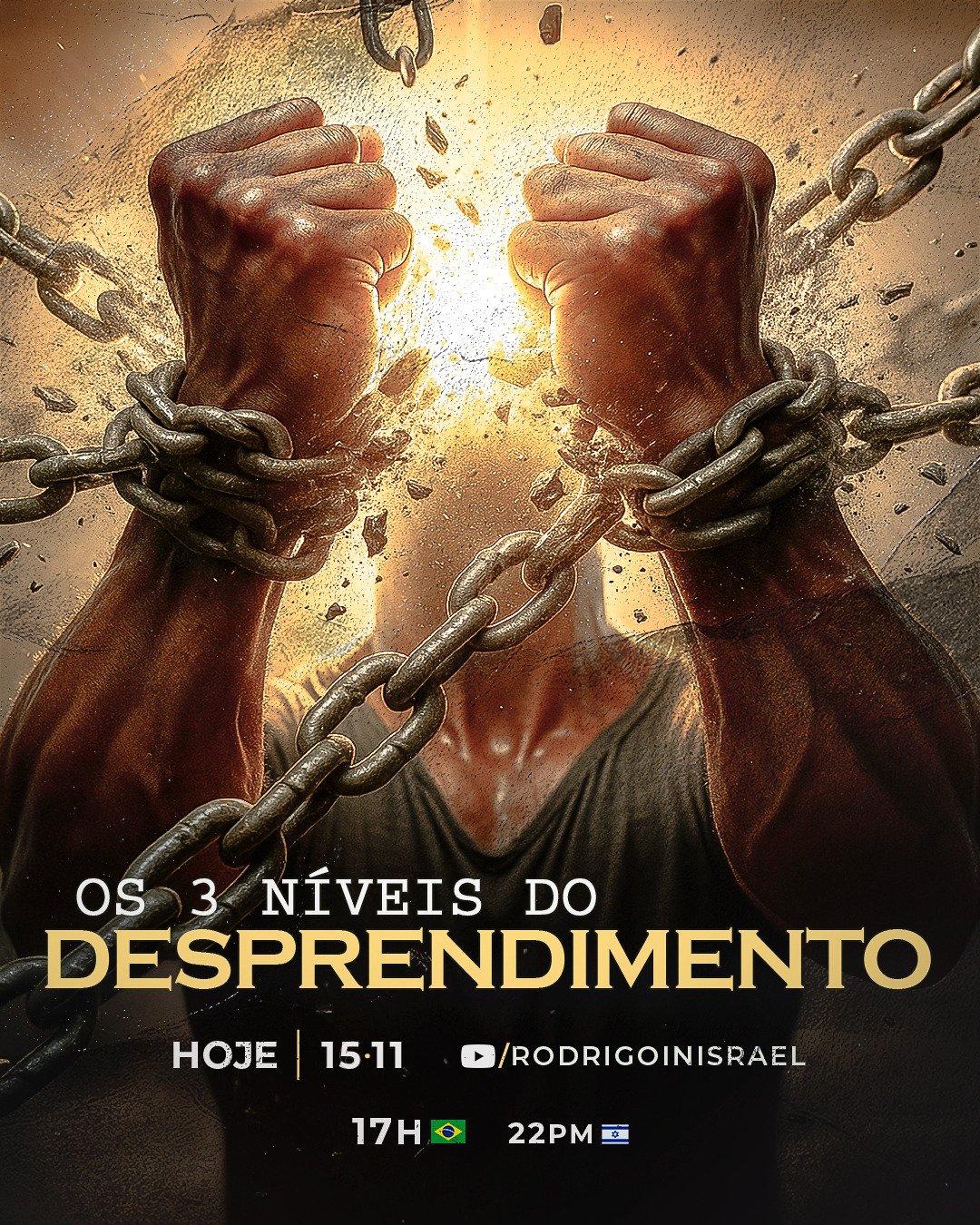 HOJE &agrave;s 17h🇧🇷 estar&aacute; no ar: &quot;OS 3 N&Iacute;VEIS DO DESPRENDIMENTO.&rdquo; 🇮🇱🌅☀

Se voc&ecirc; ainda n&atilde;o &eacute; inscrito no meu canal, corre l&aacute; e se inscreva.

Link aqui na BIO do Instagram.

#RodrigoInIsrael #D