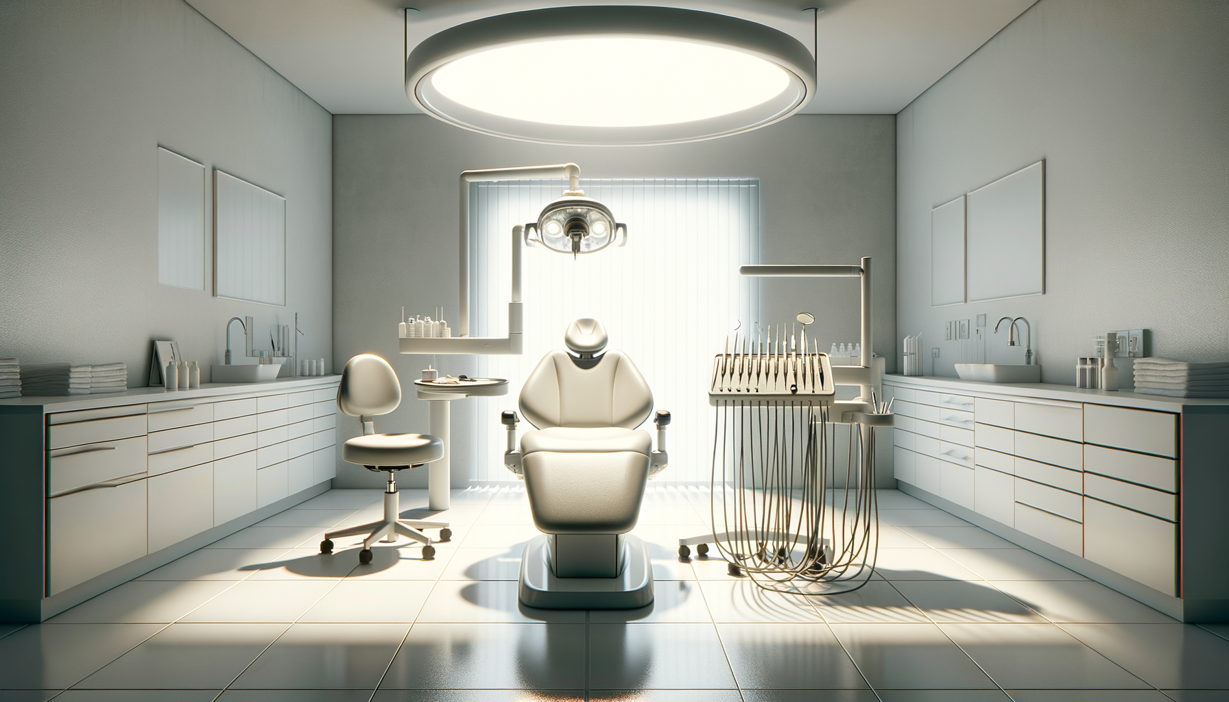 Modern dental clinic in London featuring a clean, bright treatment room with advanced equipment and dental chair, representing Dr Martin Zunde – Cosmetic, General and Implant Dentist providing high-quality, patient-focused care.