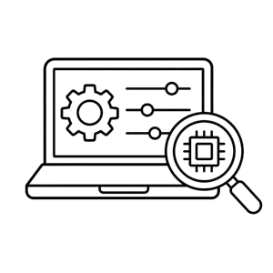 Icon showing firmware and configuration of a thermal label printer being evaluated.