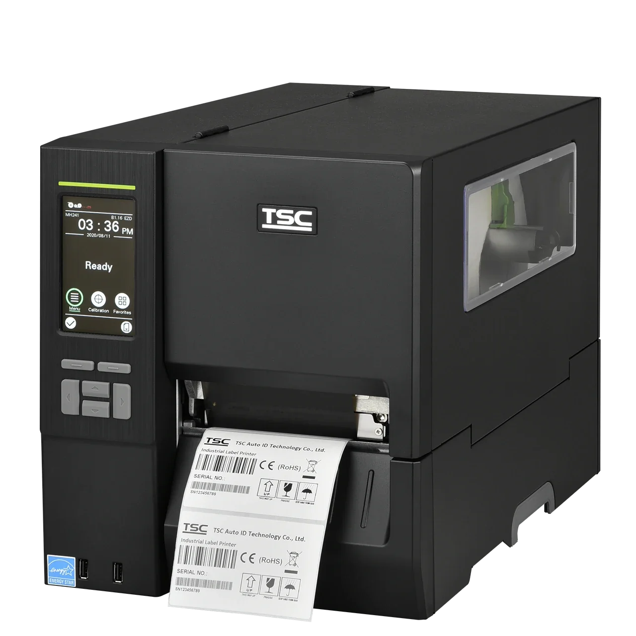 TSC MH241 manufacturing label printer used for industrial barcode printing