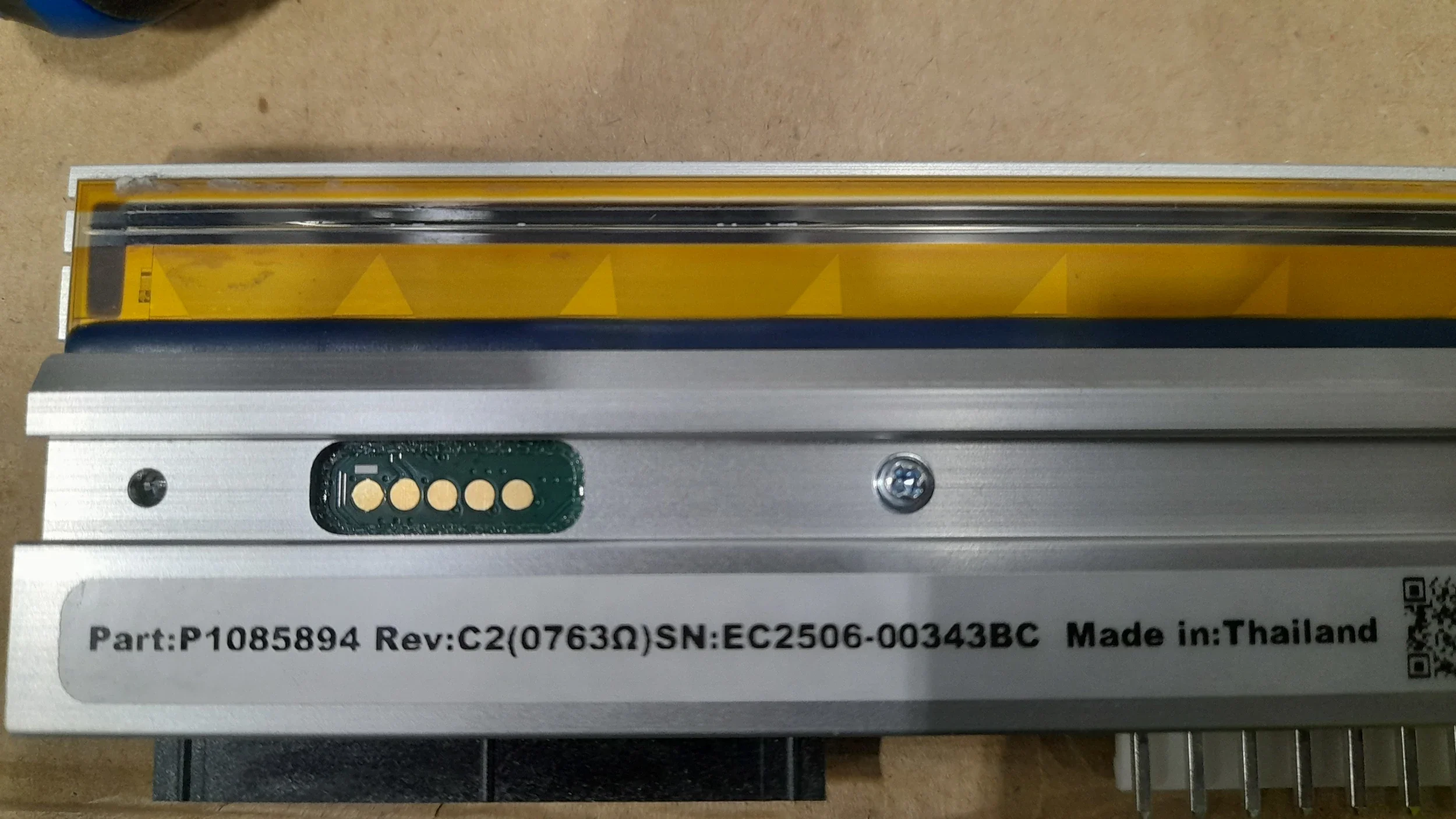 worn zebra printhead