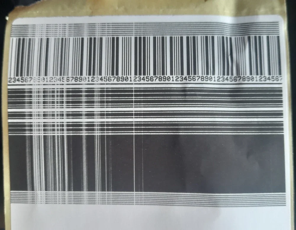Zebra ZD421 faulty printhead printout