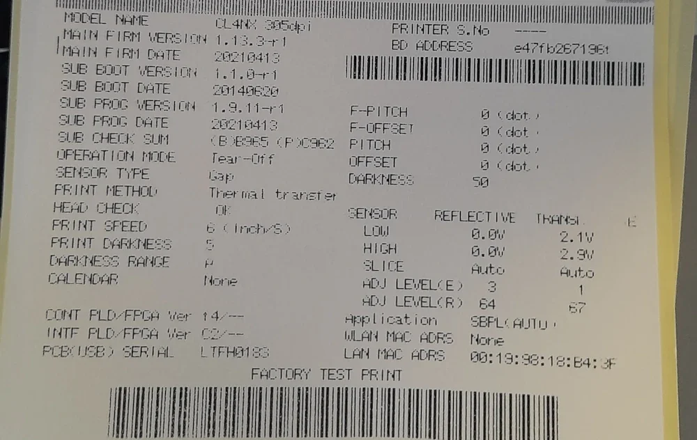 SATO label printer support