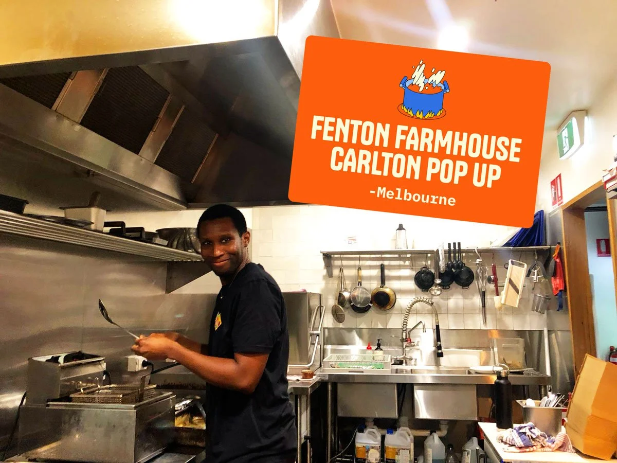 Ola in the kitchen Fenton Farmhouse Carlton Pop Up - Melbourne.