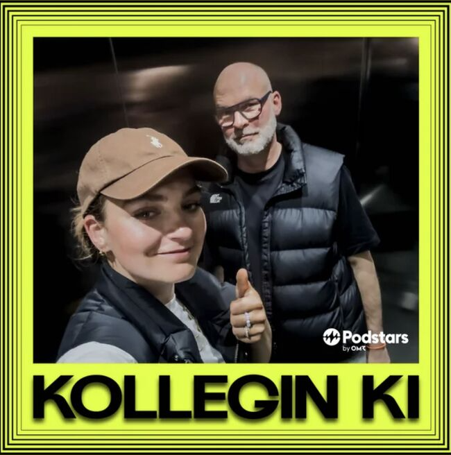 Cover des Podcasts "Podstars by OMR: Kollegin KI". Nina Waiser, Matthias Storath