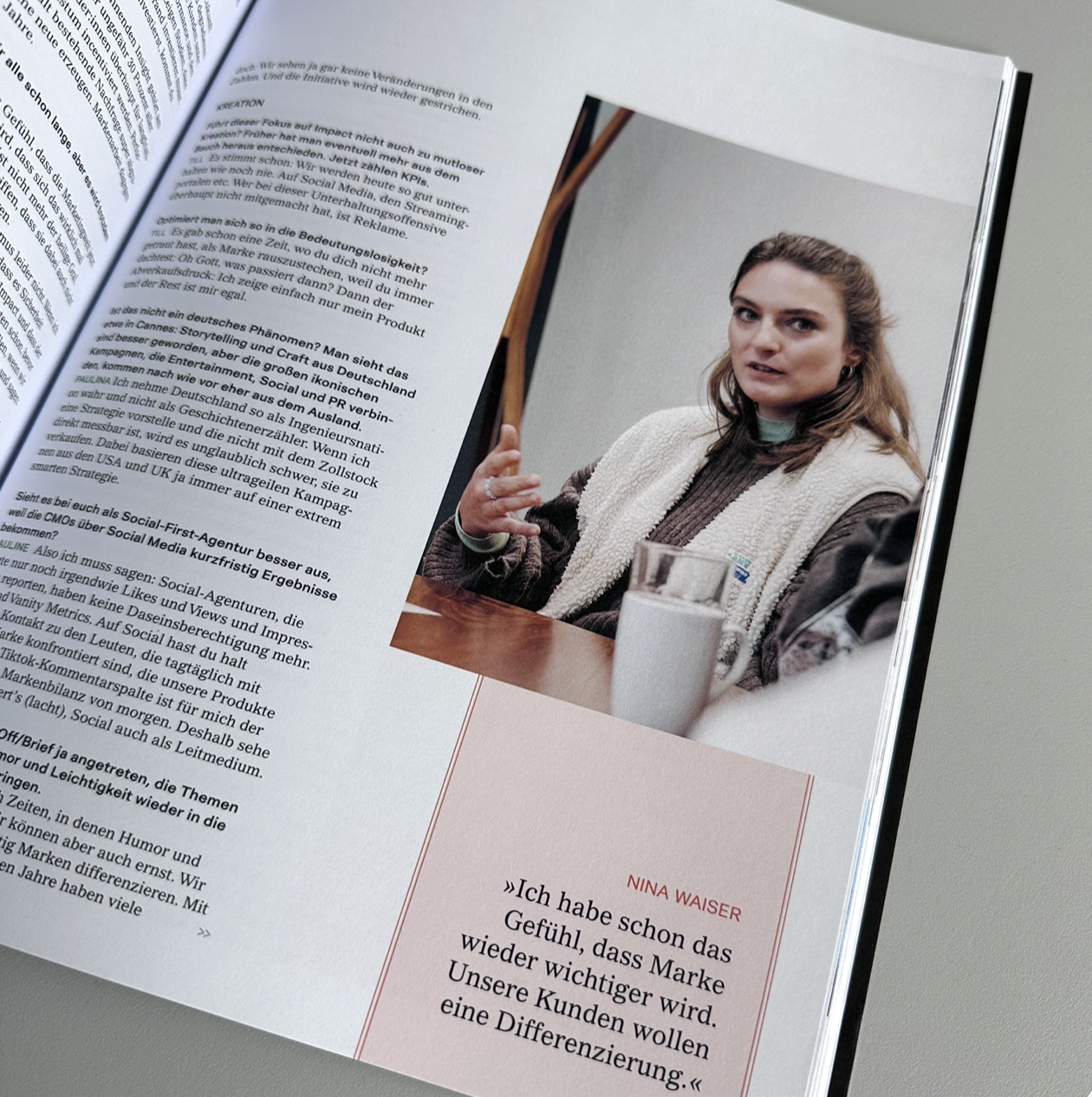Nina Waiser; OFF/BRIEF W&V Top 5 Club "Ich habe schon das Gefühl, dass Marke wieder wichtiger wird. Unsere Kunden wollen eine Differenzierung."