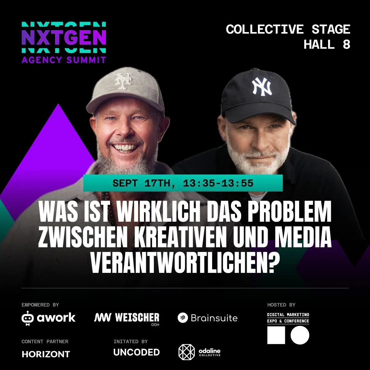Matthias Storath, OFF/BRIEF und Frank Lankers Mediaplan,  DMEXCO NXTGEN Stage.