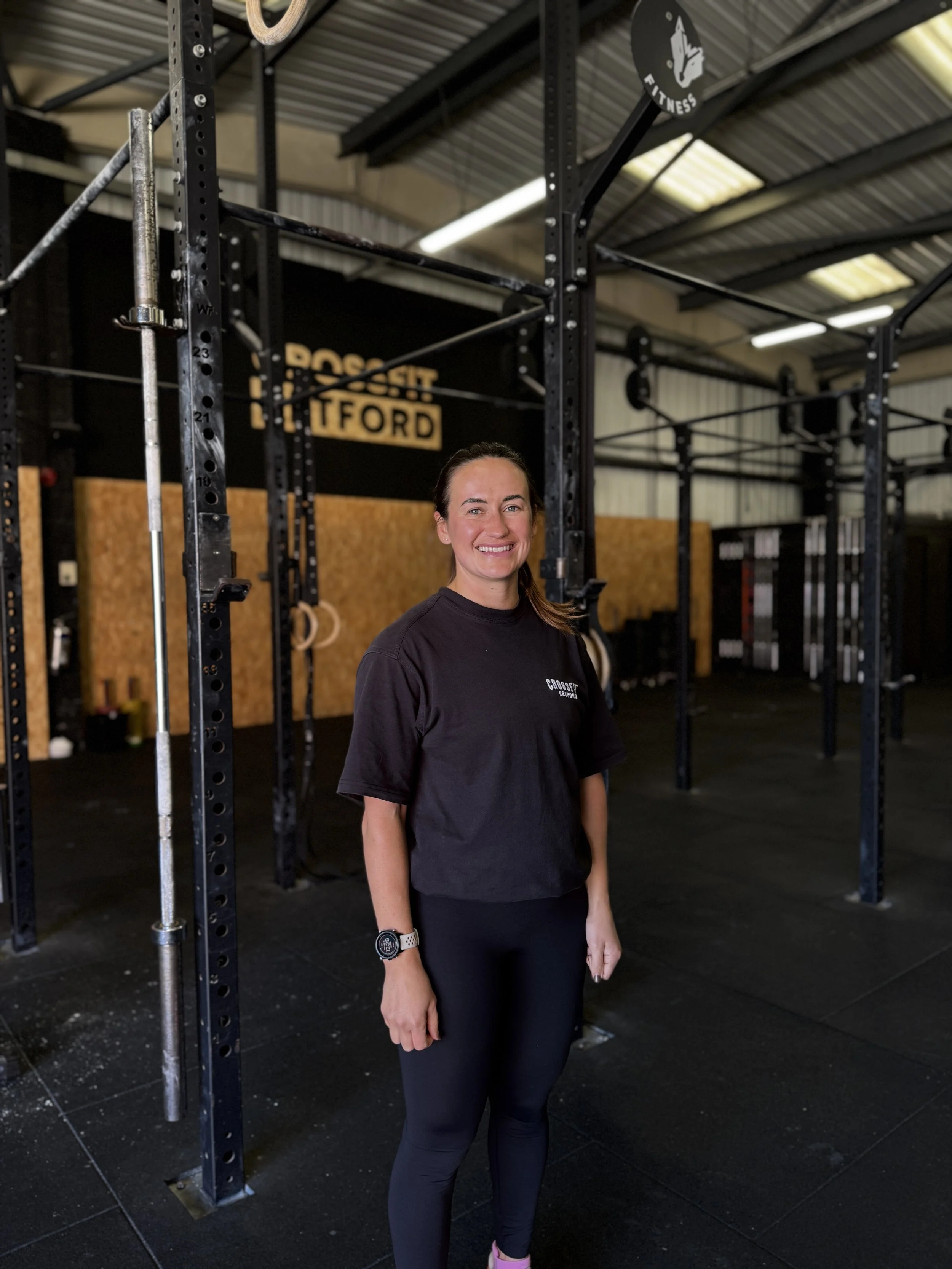A female coach at CrossFit Retford - a premier CrossFit & Hyrox gym in Retford