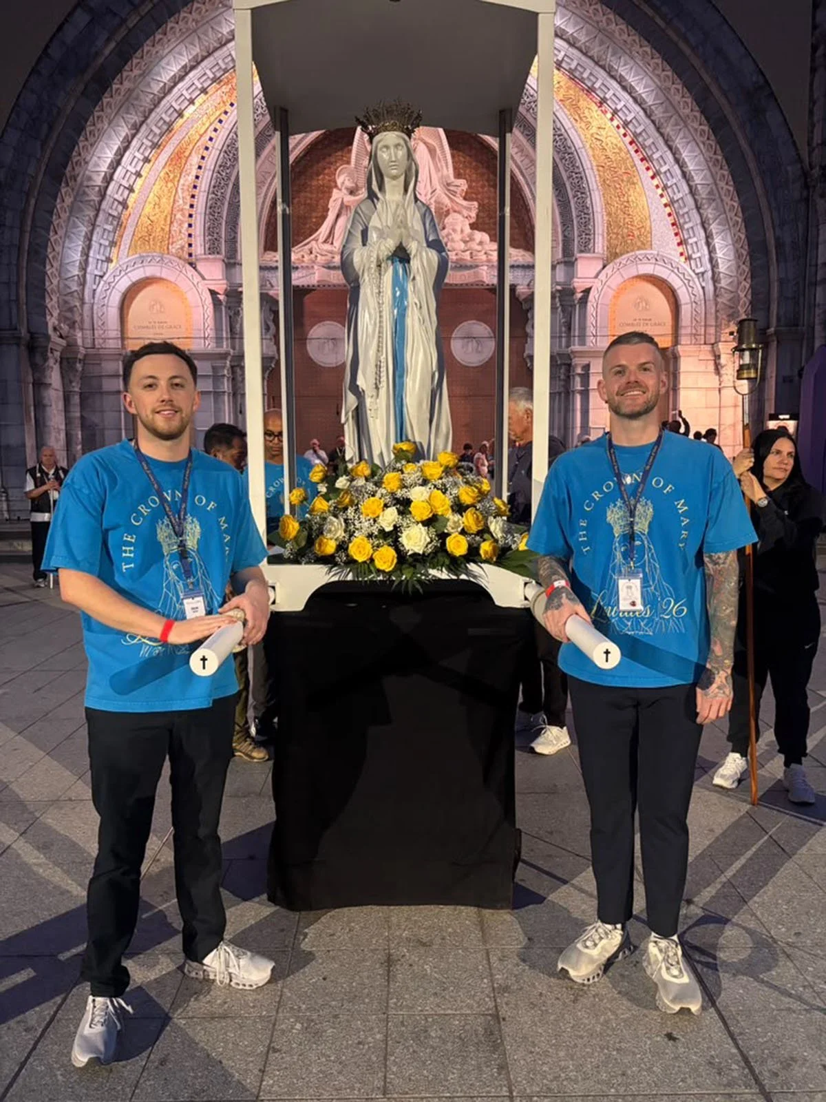 Kieran and Kyle with the Mary Statue 1.jpg
