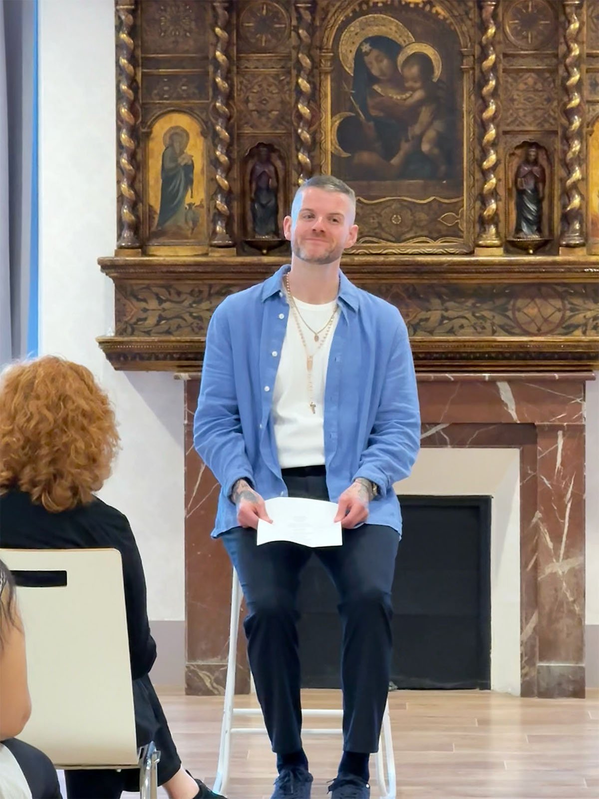 Kyle Leading the group in Hymn and Prayer 2.jpg
