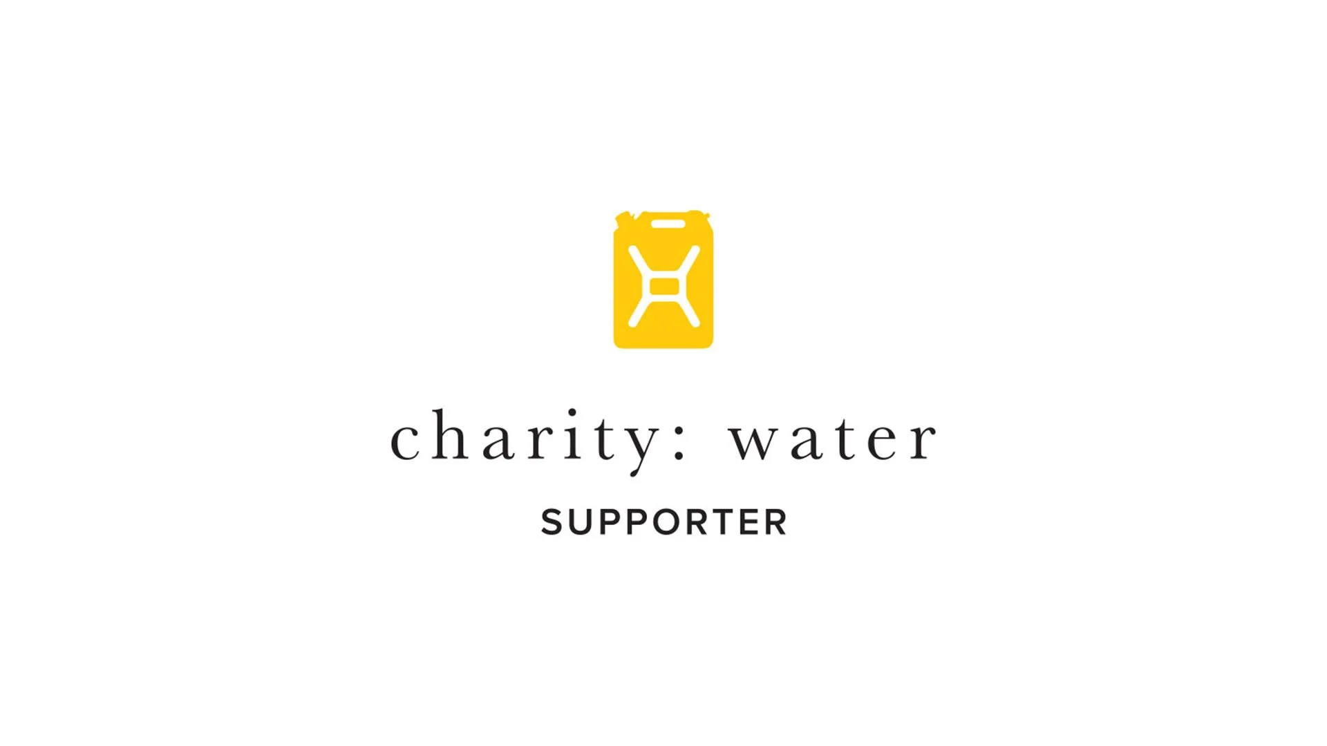 The Charity Water logo on a white background