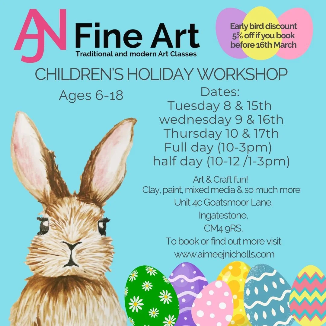 Easter workshops have been released! With a 5% discount for early bookings before the 16th March!
Check out the website to find out more 

www.aimeejnicholls.com
