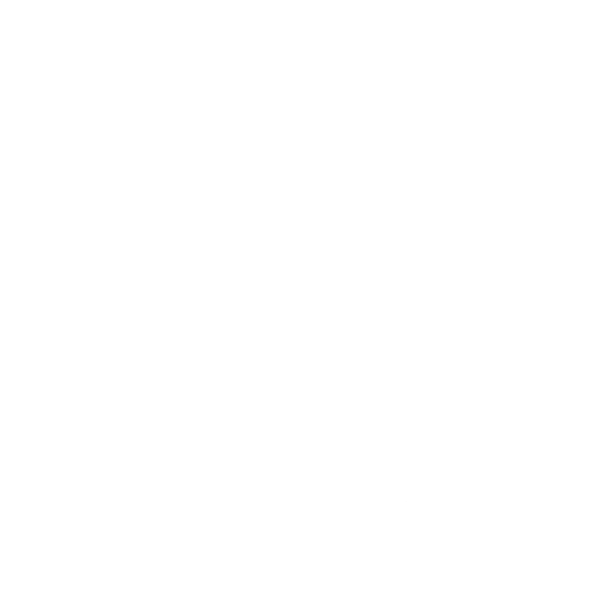 White line drawing of a feather with floral designs on a black background.