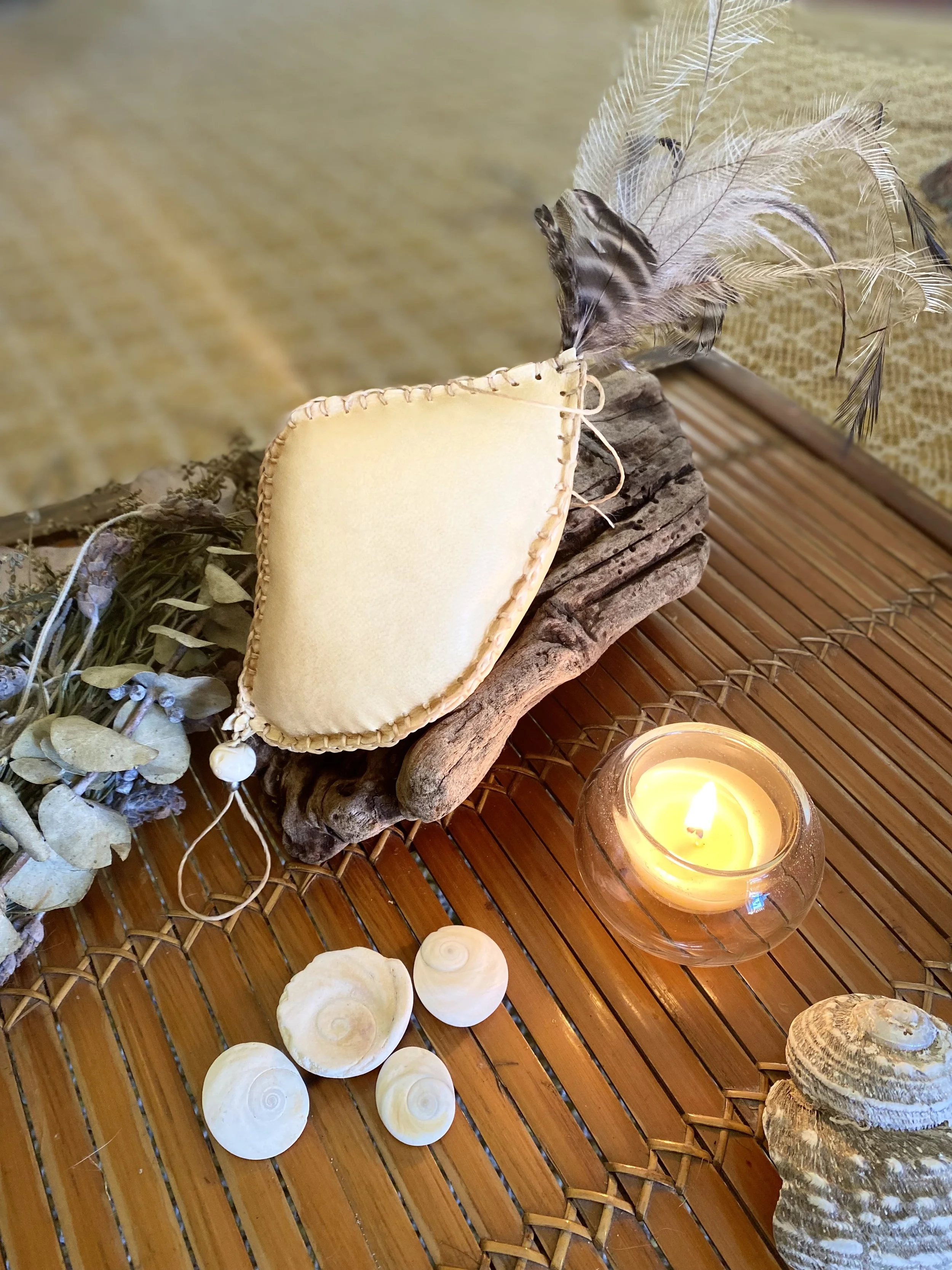 Deer Hide Pod Rattle