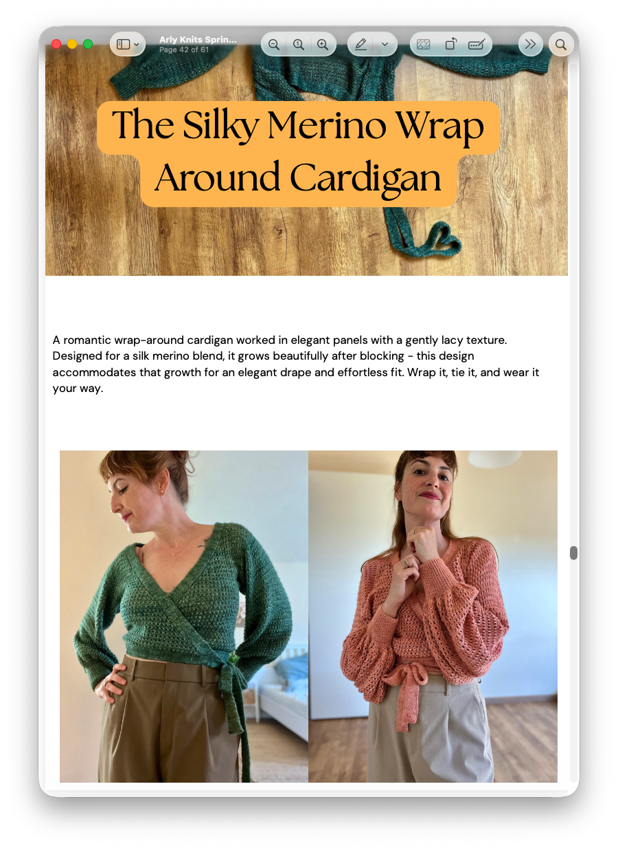 Silky Merino Cardigan - Spring Collection 2026 - Arly Knits.png