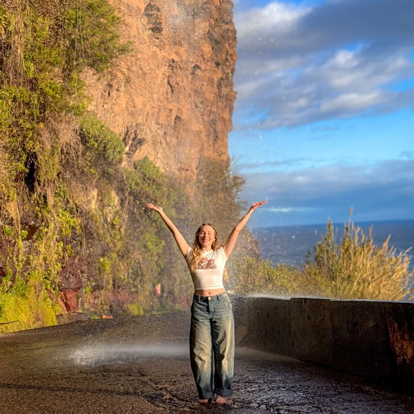 &ldquo;Angels Waterfall&rdquo; 🌈✨a magical highlight to our day 3 in Madeira 📍