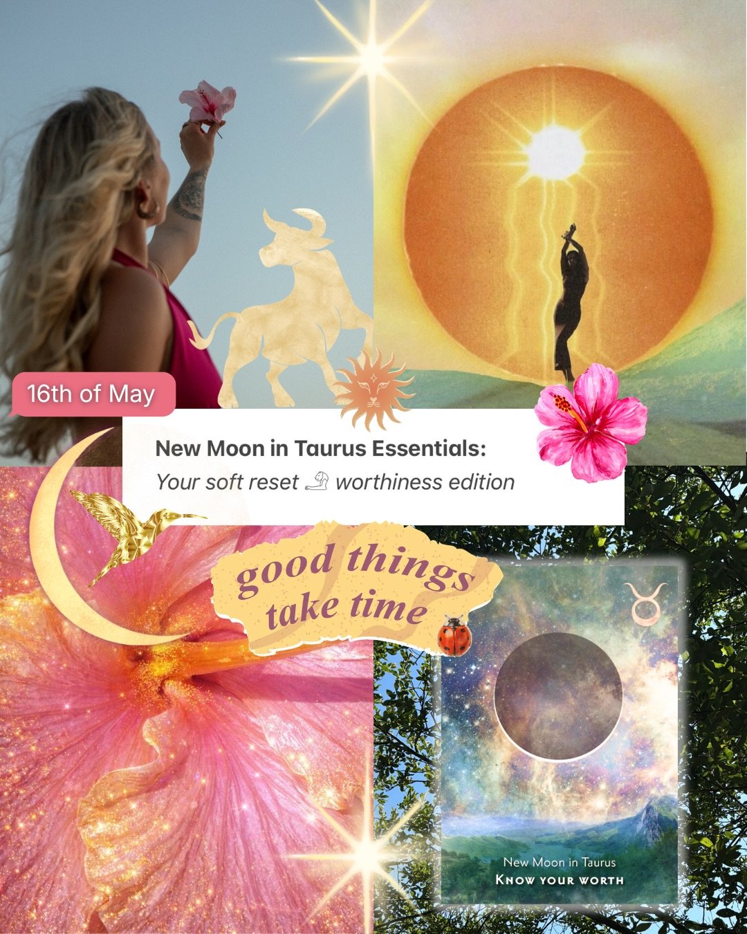 Let me know if you&rsquo;re feeling it already! 👀✨🪩
A great opportunity to address any inner blockages around your worthiness&hellip; you are worthy of an amazing life, but do you believe it enough to work hard for  it? 🧚🏼&zwj;♀️ 
This Taurus New