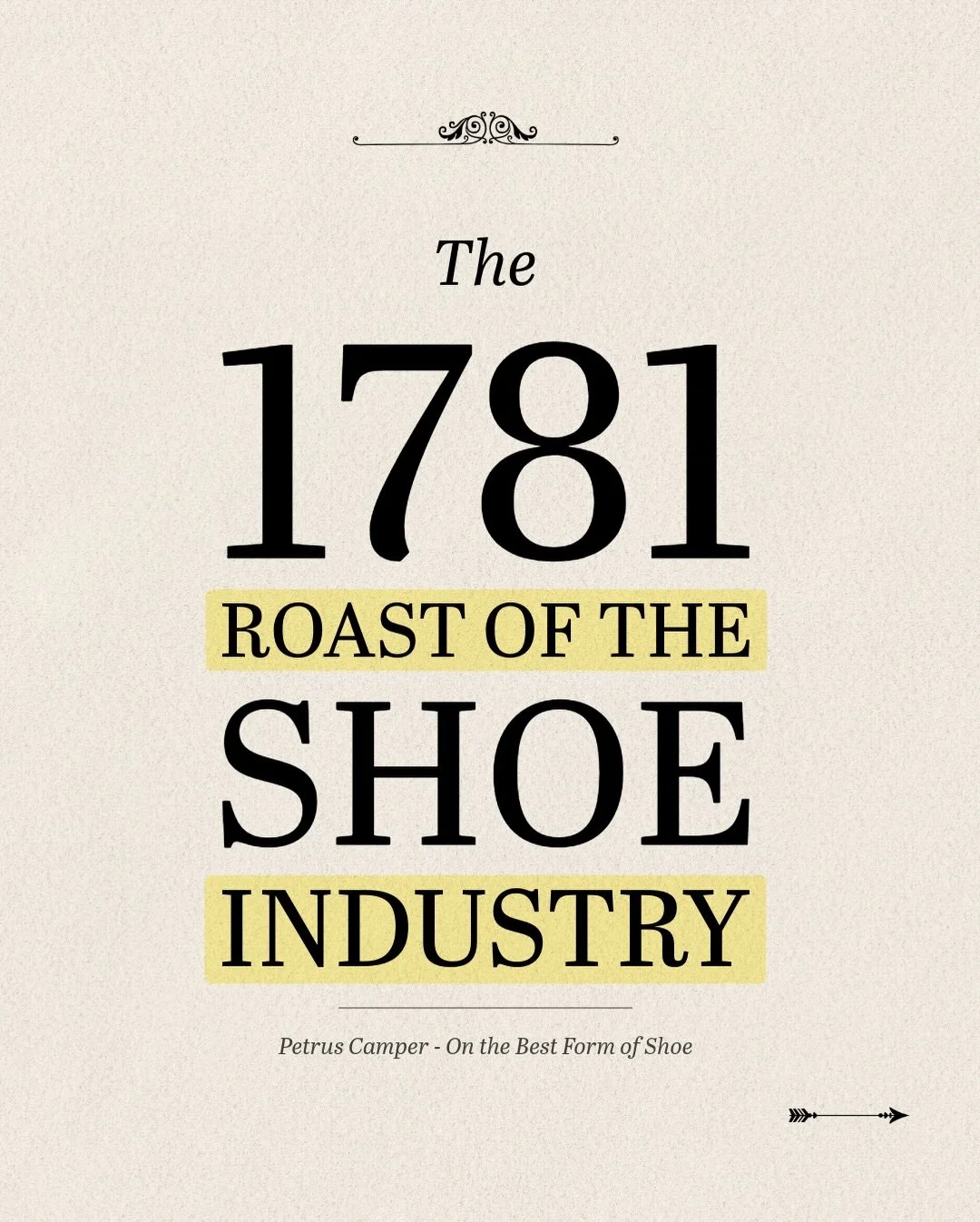 You know that friend who keeps going back to the same toxic ex, expecting them to change?

That&rsquo;s us and shoes.

I stumbled across this text from 1781&hellip; 17-81&hellip; 1 7 8 1 &hellip; that&rsquo;s basically an intervention letter. Petrus 