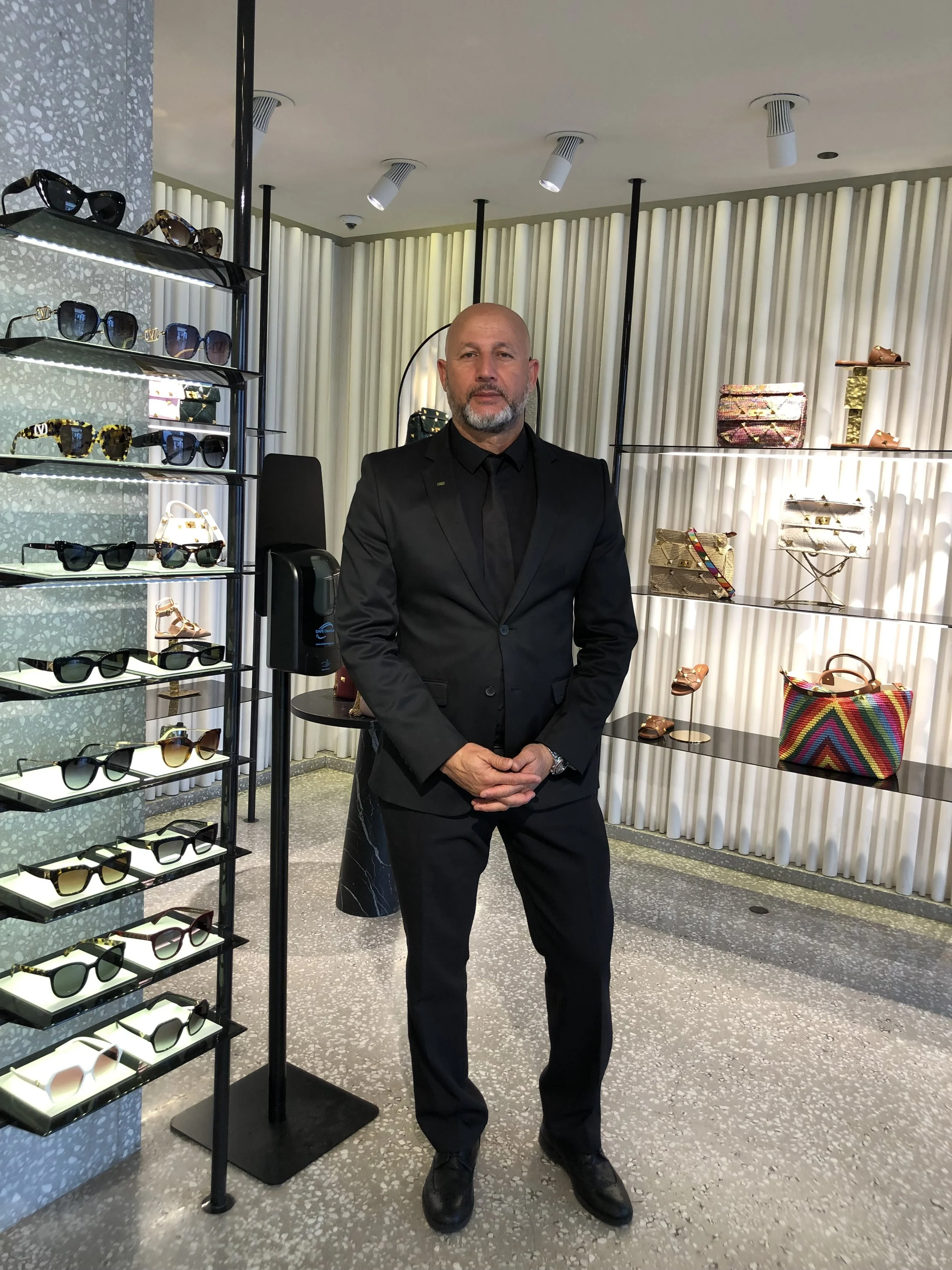 Bodyguards, luxury boutiques, close security, which and classy security agents in smoking