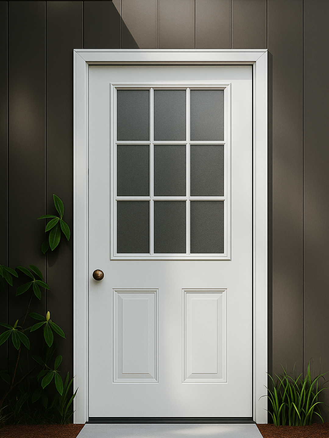 9 Lite Steel Entry Door