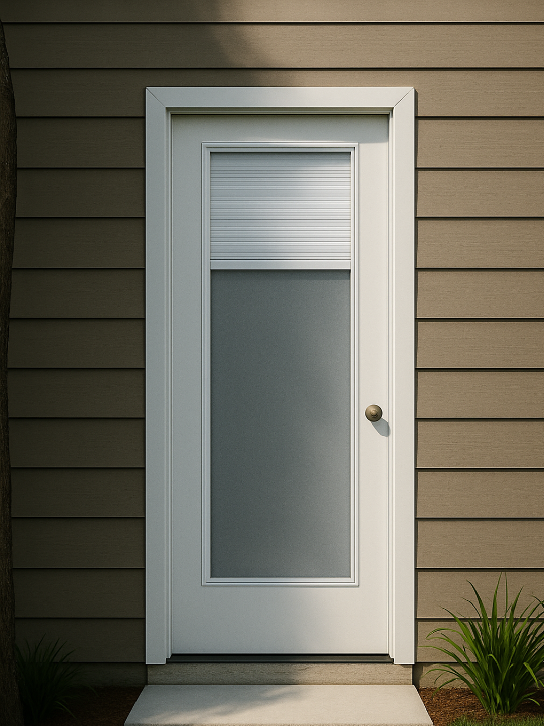 Blind-In Full Lite Steel Entry Door