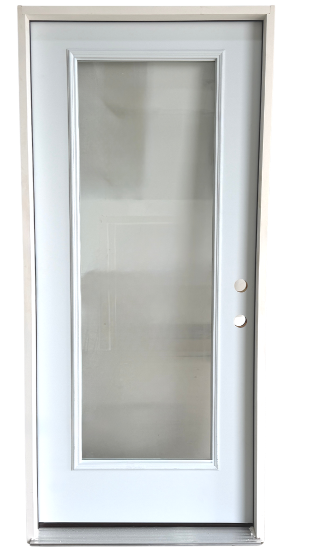 full lite exterior door with clear glass