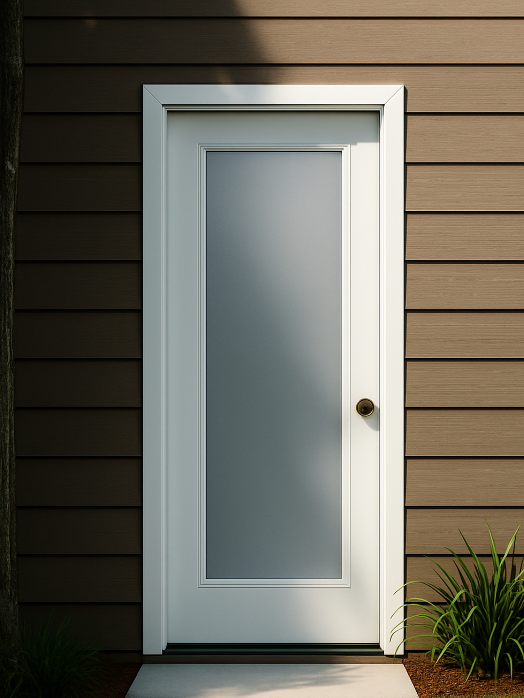 Full Lite Steel Entry Door