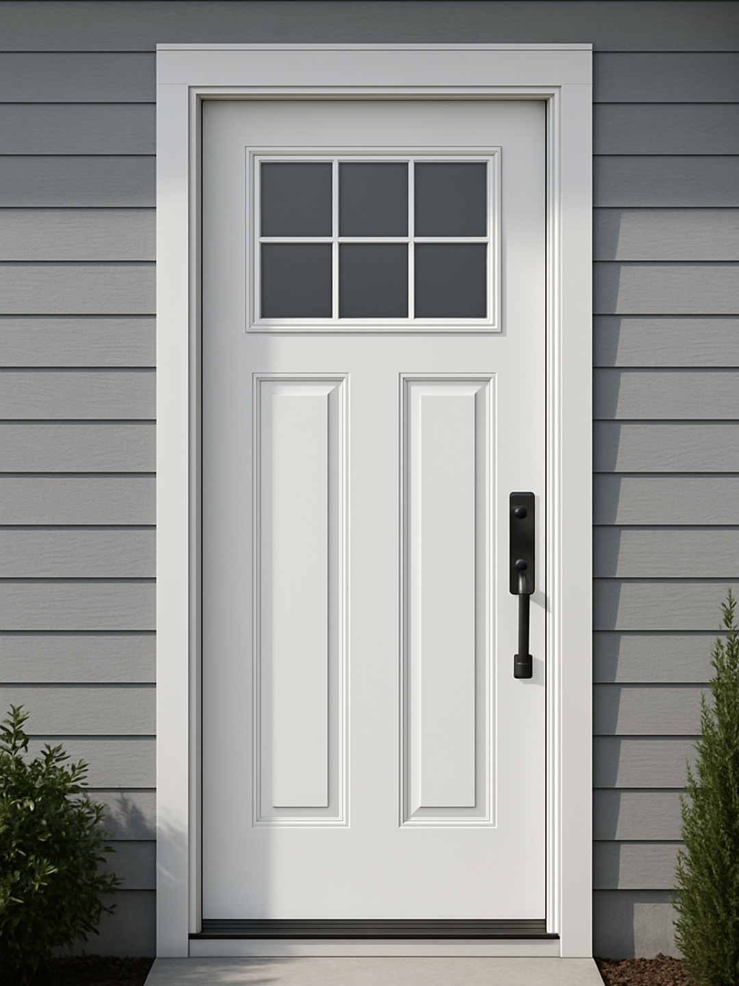 6 Lite Craftsman Steel Entry Door