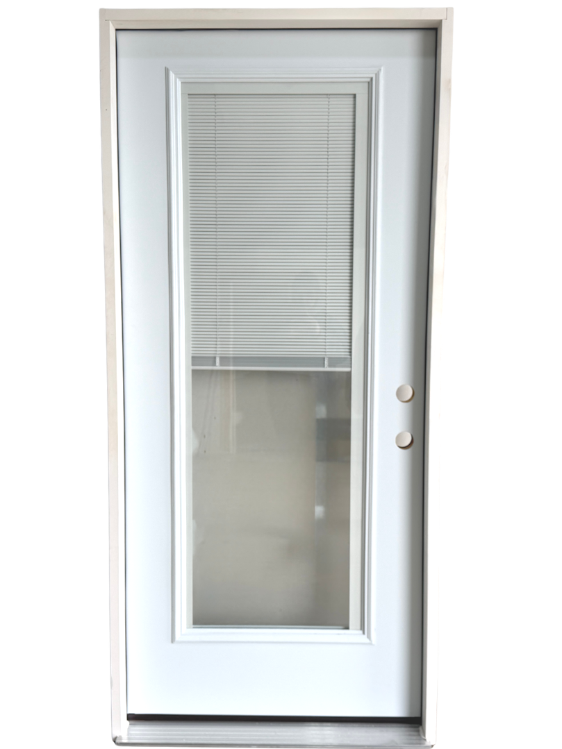 Blind-In Full Lite Steel Entry Door