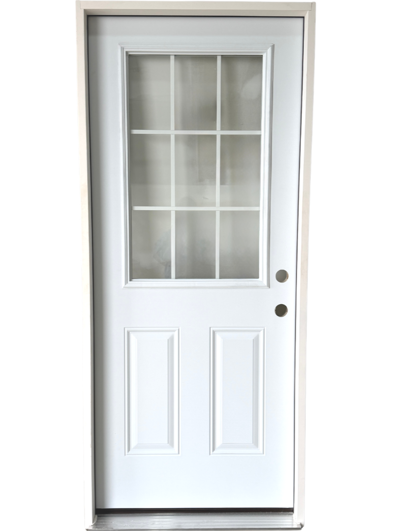 9 Lite Steel Entry Door