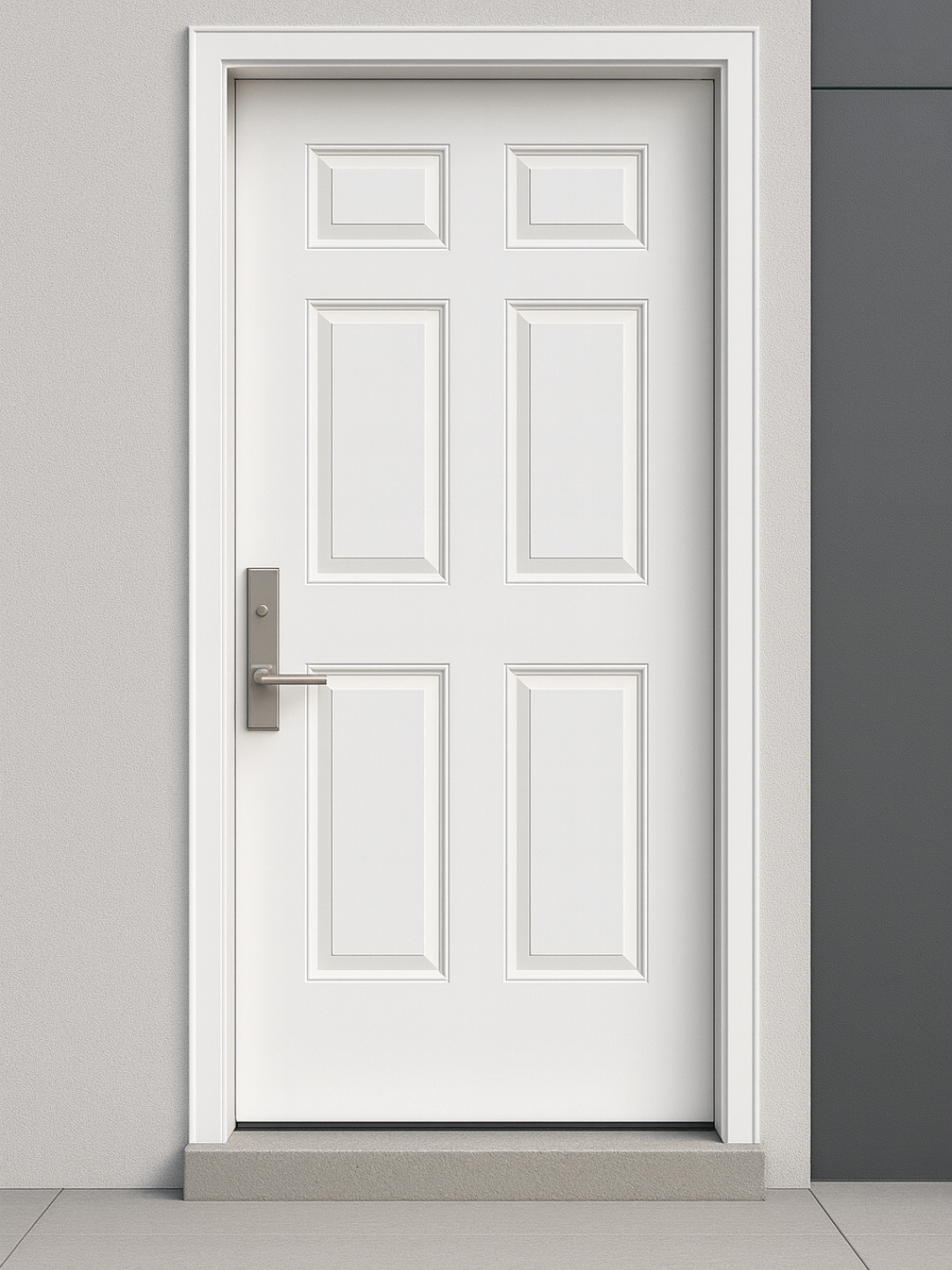 6 Panel Steel Entry Door