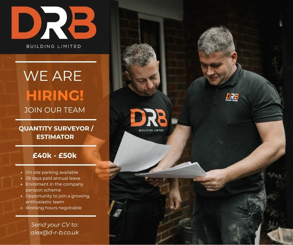 🛠️ We&rsquo;re Hiring - Quantity Surveyor / Estimator 📝

Join DRB Building Limited, a fast-growing construction company, and be part of a team where you can take on responsibility, enjoy variety, and grow your career.

✅ Experience in producing det