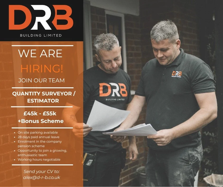 🚧We're hiring! 🚧

We&rsquo;re a growing construction company based in Letchworth, specialising in residential projects, and we&rsquo;re looking for a Quantity Surveyor ready to step in and truly make the role their own.

This is a great opportunity