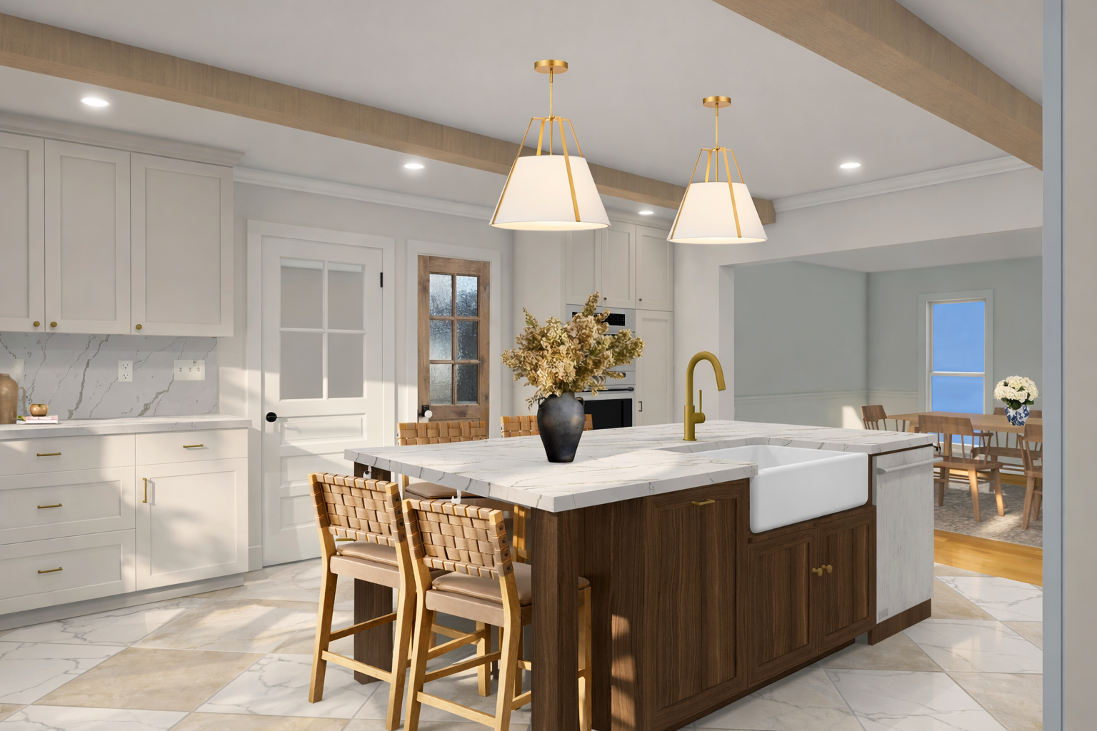Rendering from our Cottage Kitchen project
