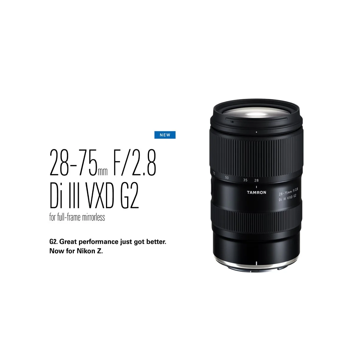 Launch Announcement❗💙
TAMRON pioneered the category of compact fast-aperture standard zoom lenses for mirrorless models. Now introducing the TAMRON 28-75mm F2.8 G2 for Nikon Z mount, the perfect everyday lens for Nikon full-frame mirrorless camera u