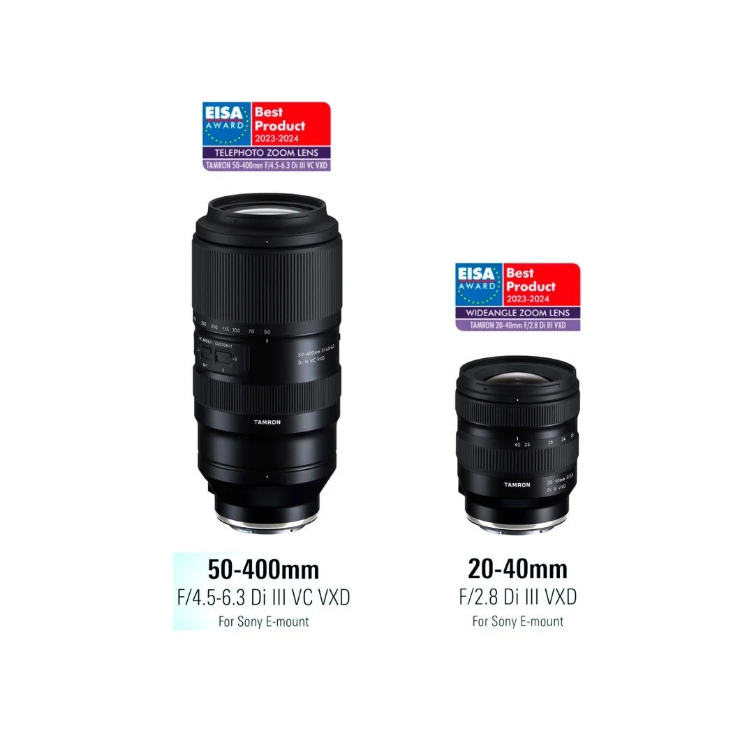 TAMRON has been honored with EISA Awards for 18 consecutive years.
2023-2024 EISA Awards, recognizes two of TAMRON&rsquo;s &ldquo;Best Product&rdquo; in the following category

1. Best Wideangle zoom lens&rdquo; for Tamron 20-40mm F/2.8 Di III VXD
2.