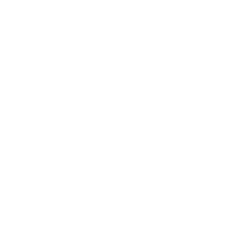 Line drawing of a factory with a smokestack and lightning bolt.