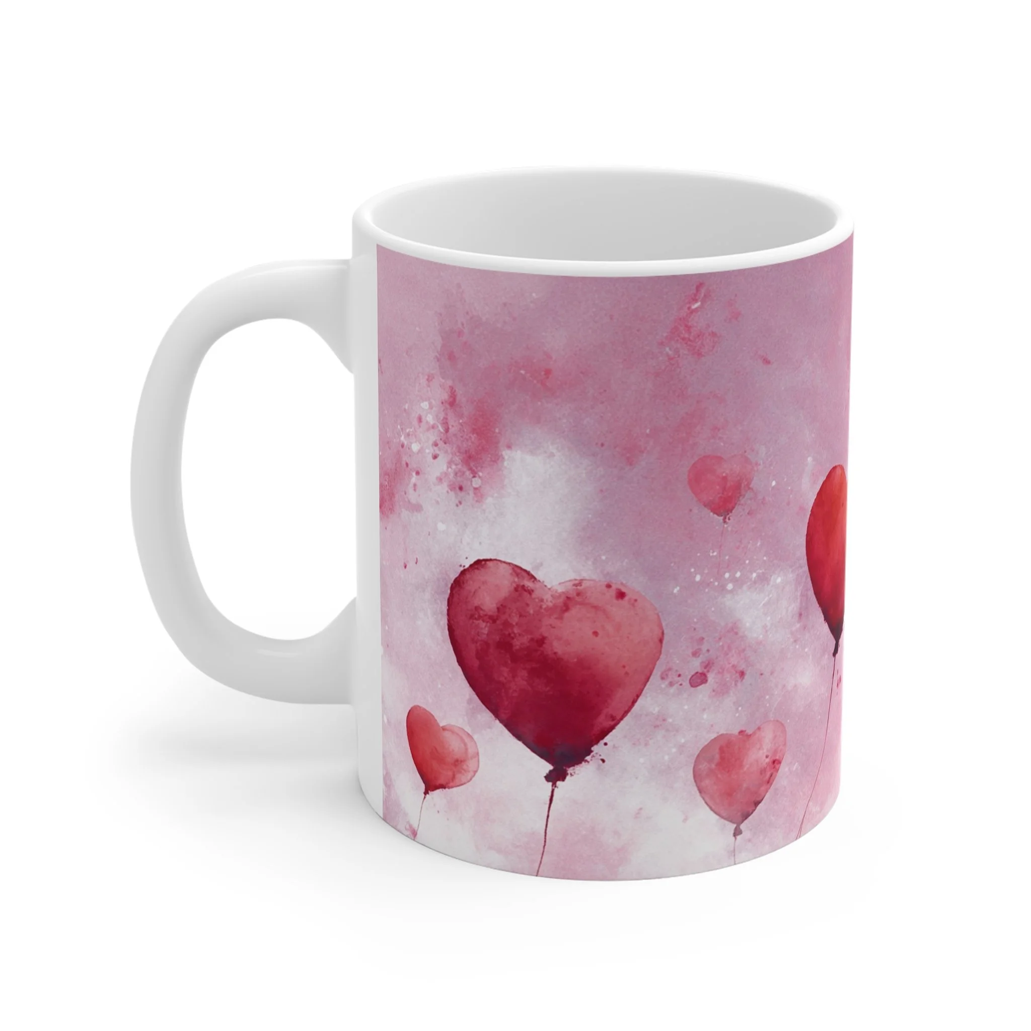 Watercolour Heart Balloon Mug | Romantic Valentine’s Day Gift