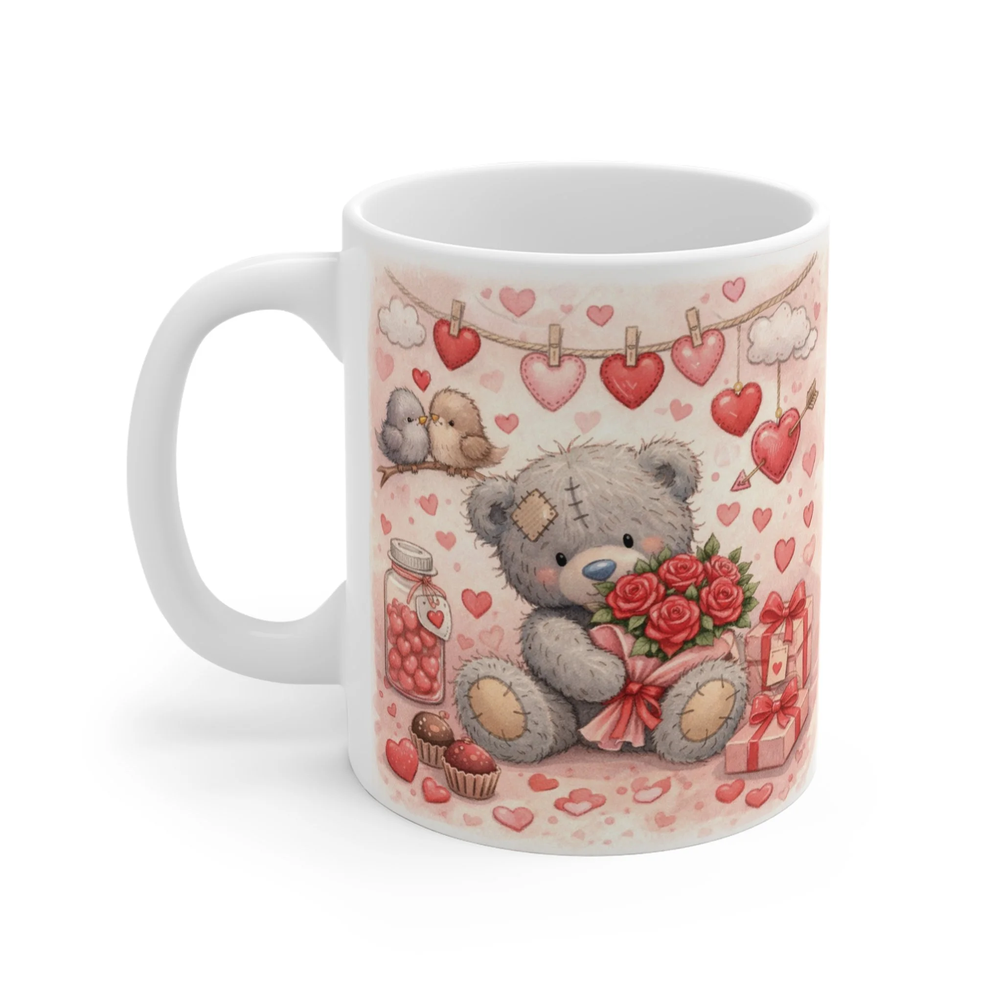 Tatty Bear Valentine Mug | Personalised Cute Couples Gift